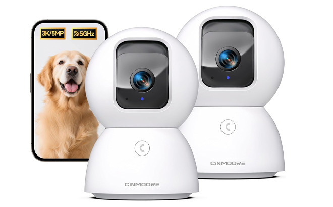 Cinmoore 5G Indoor Security Camera 2 Pack