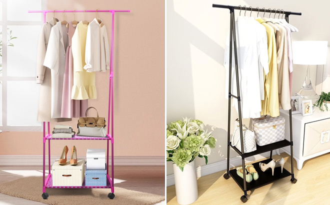 Clothes Rack on Wheels in Two Colors Clothes Rack on Wheels in Two Colors