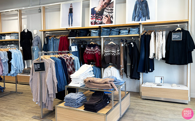 Clothing inside a Store Clothing inside a Store