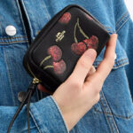 Coach Outlet Pouch Wristlet With Cherry Print