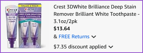 Crest Toothpaste 2 Pack at Checkout