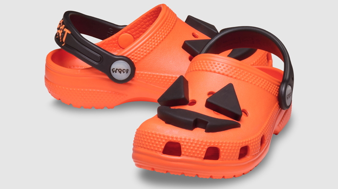 Crocs Kids Classic Jack O Lantern Lights Clogs
