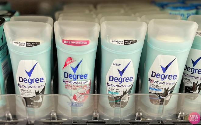 Degree AntiperspirantS Sticks on a Shelf Degree AntiperspirantS Sticks on a Shelf