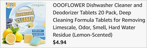 Dishwasher Cleaner Tablets at Checkout