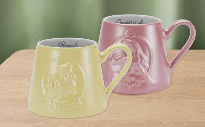 Disney Princess Mugs on a Table