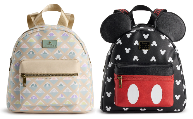 Disney Princesses All Over Print Mini Backpack and Mickey Mouse with 3D Ears and All Over Print Backpack Disney Princesses All Over Print Mini Backpack and Mickey Mouse with 3D Ears and All Over Print Backpack