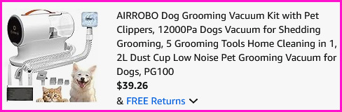 Dog Grooming Vacuum Kit Checkout Screen