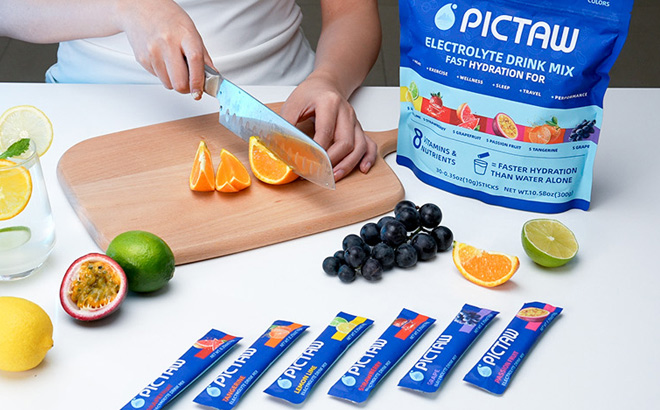 Electrolytes Powder Packets on the Table Electrolytes Powder Packets on the Table