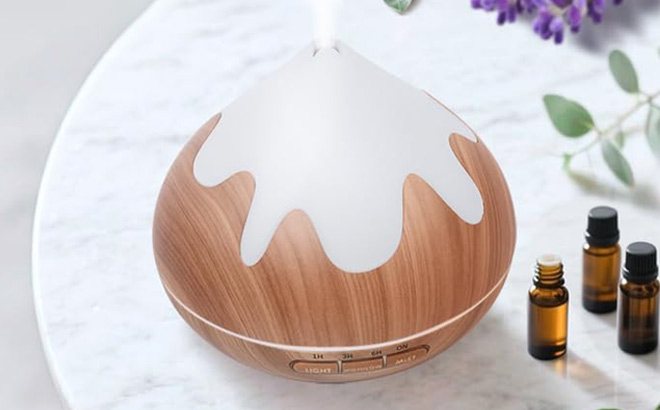 Essential Oil Diffuser on the White Table
