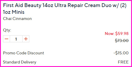 First Aid Beauty Ultra Repair Cream Duo Checkout Screen