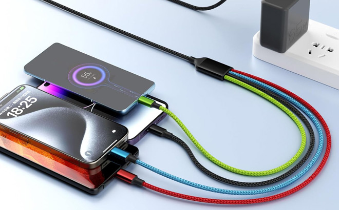 Firsting 4 in 1 Multi Charging Cable 2 Pack