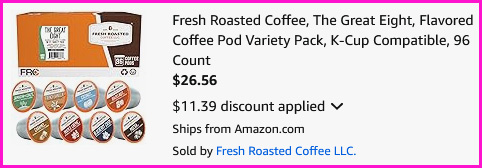Fresh Roasted Coffee Checkout Screen