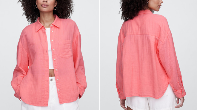 GAP Factory Gauze Big Shirt GAP Factory Gauze Big Shirt