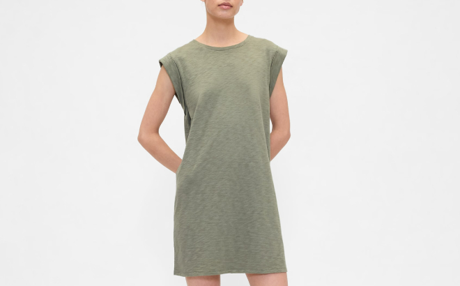 GAP Factory Womens Crewneck T Shirt Dress