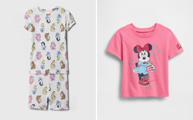 GAP Factory babyGap × Disney Princess 100 Organic Cotton PJ Set and Disney Graphic T Shirt GAP Factory babyGap × Disney Princess 100 Organic Cotton PJ Set and Disney Graphic T Shirt