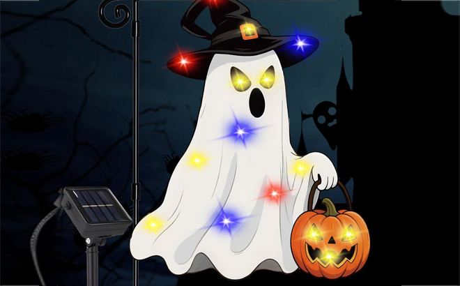 GOAUS Halloween LED Garden Flag