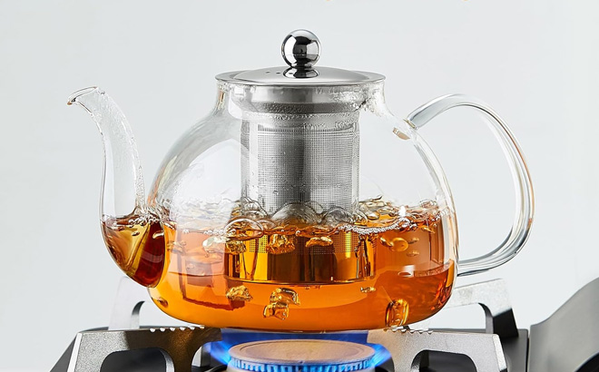 Glass Teapot with Infuser Stovetop Safe