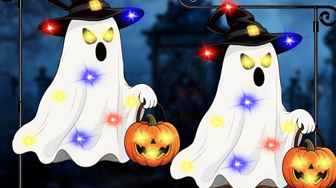 Halloween LED Garden Flag