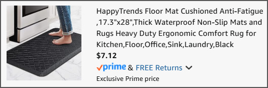 HappyTrends Waterproof Floor Mat at Checkout