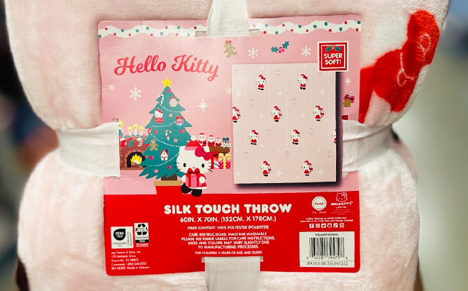 Hello Kitty Holiday Silk Touch Throw