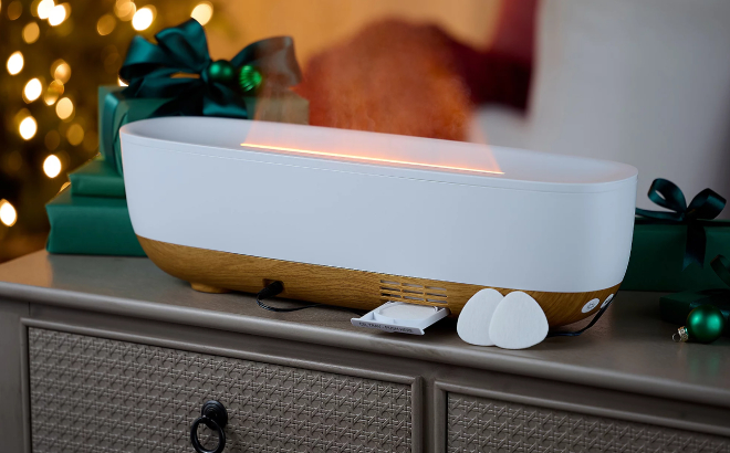 HoMedics Fireside Plus 0 47 Gal Top Fill Ultrasonic Humidifier