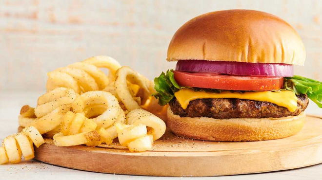 Hooters Cheeseburger and Fries Hooters Cheeseburger and Fries