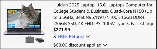 Huidun 2025 Laptop Checkout