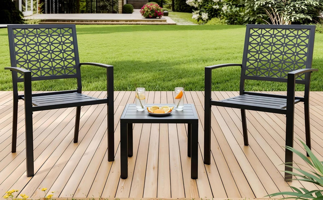 IDEALHOUSE 3 Piece Patio Bistro Set
