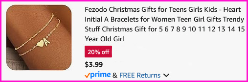 Initial Bracelets Checkout Screen