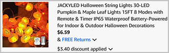 Jackyled 30 Count Halloween String Lights Screenshot