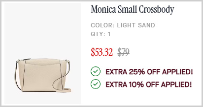 Kate Spade Outlet Monica Small Crossbody at Checkout
