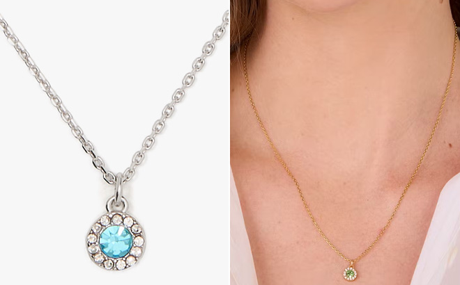 Kate Spade Outlet Youre A Gem Pave Halo Pendant