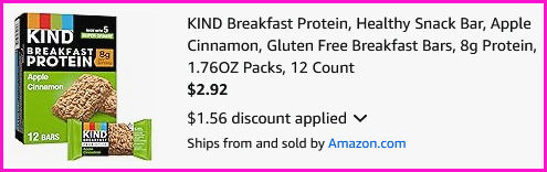 Kind Breakfast Bars Checkout Screen