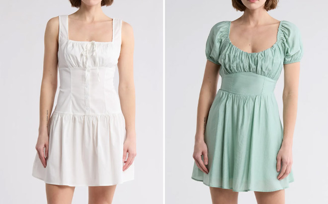 Know One Cares Sleeveless Poplin Dress