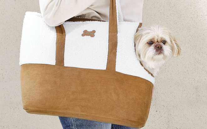 Koolaburra by UGG Faux Suede and Sherpa Pet Carrier