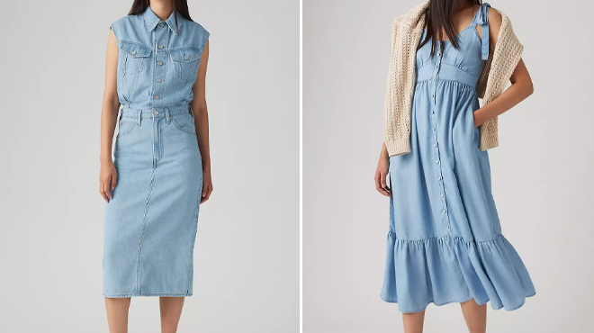 Levis Iconic Sleeveless Dress and Levis Katherine Maxi Dress