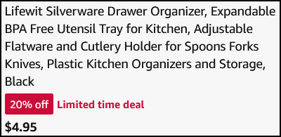 Lifewit Silverware Drawer Organizer Checkout Page