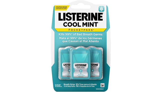 Listerine PocketPaks Cool Mint Breath Strips 3 Pack