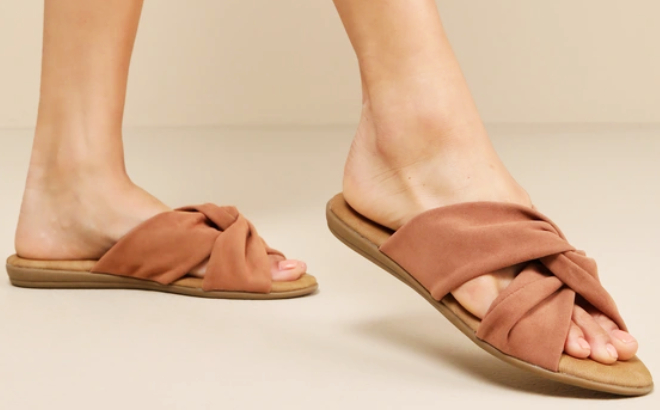 Lulus Santana Suede Slide Sandals