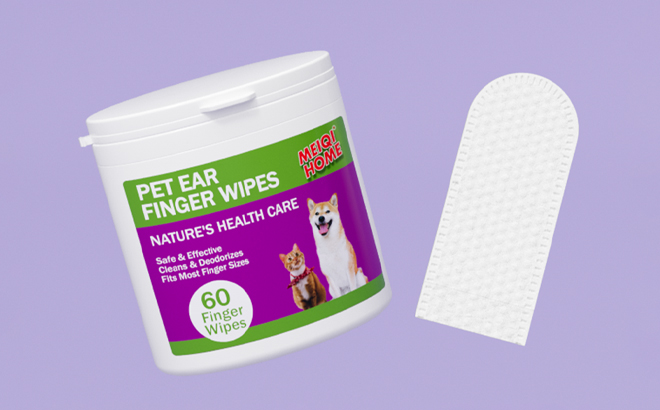 Meiqihome Pet Finger Ear Wipes