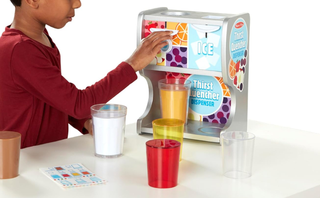 Melissa Doug Wooden Thirst Quencher Drink Dispenser