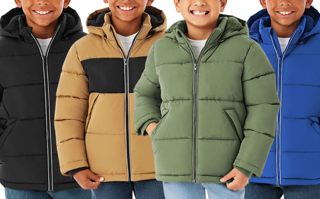 Members Mark Boys Puffer Jackets Members Mark Boys Puffer Jackets