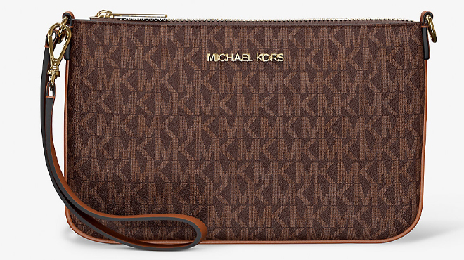 Michael Kors Jet Set Small Signature Logo Convertible Wristlet Michael Kors Jet Set Small Signature Logo Convertible Wristlet