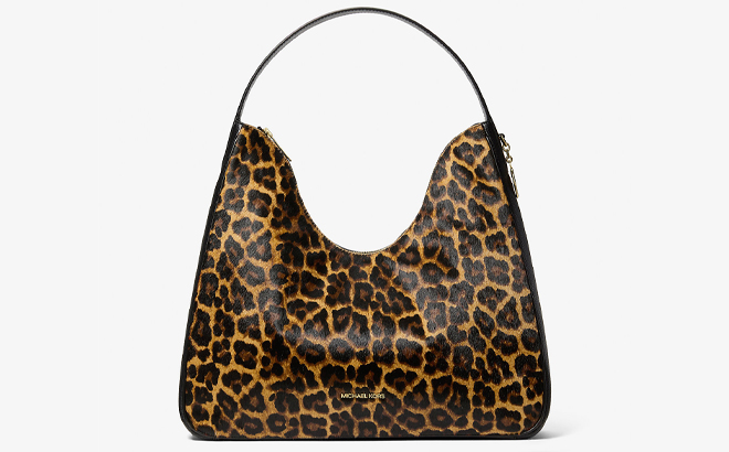 Michael Kors Nayla Medium Leopard Print Calf Hair Shoulder Bag