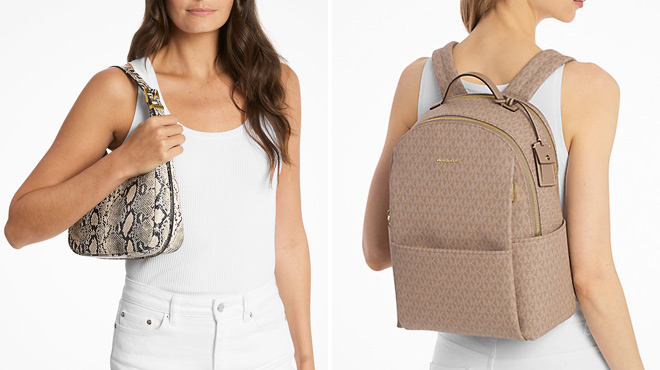 Michael Kors Nolita Small Snake Embossed Leather Hobo Shoulder Bag Michael Kors Nolita Small Snake Embossed Leather Hobo Shoulder Bag