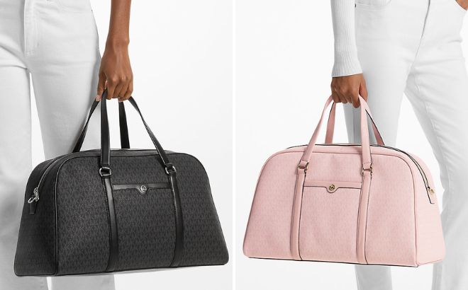 Michael Kors Outlet Jet Set Travel Extra Large Signature Logo Weekender Bags