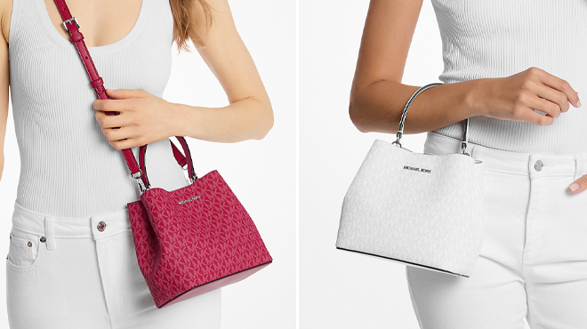 Michael Kors Outlet Pratt Small Signature Logo Convertible Shoulder Bag