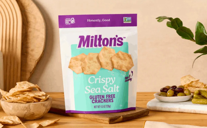Miltons Gluten Free Crackers in Crispy Sea Salt Flavor
