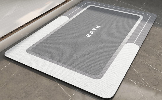 Montvoo Super Absorbent Stain Resistant Quick Dry Thin Bath Mat Montvoo Super Absorbent Stain Resistant Quick Dry Thin Bath Mat