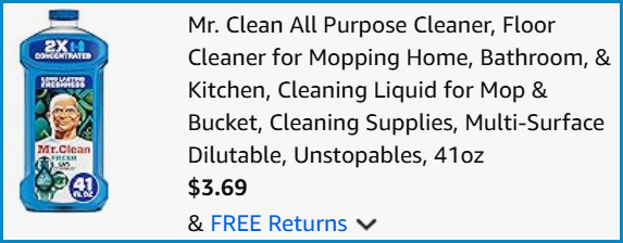 Mr Clean All Purpose Cleaner at Checkout Mr Clean All Purpose Cleaner at Checkout